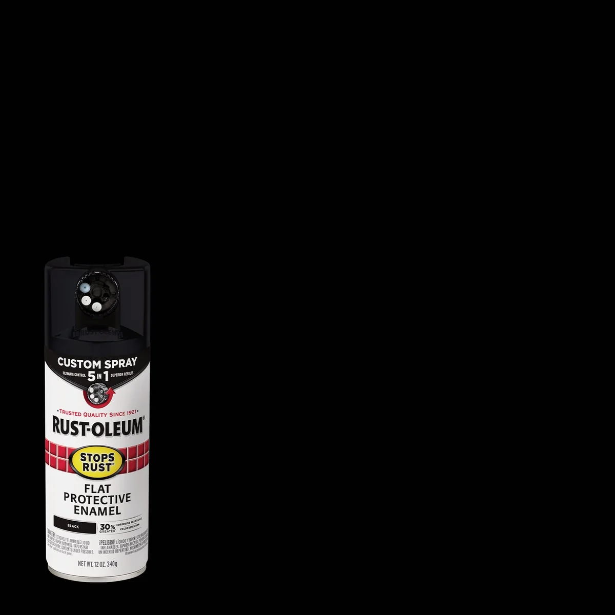 Exceptional Rust-Oleum Stops Rust 12 Oz. Custom Spray 5 in 1 Flat Spray Paint Black Organic