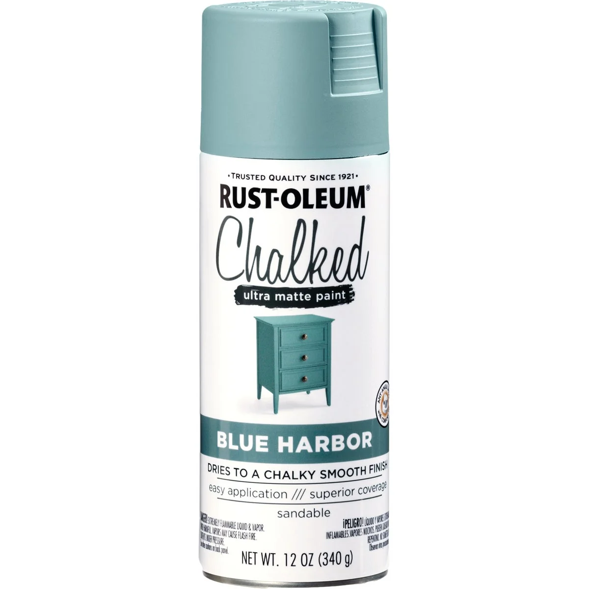 Carefully Designed Rust-Oleum Chalked 12 Oz. Ultra Matte Spray Paint Blue Harbor Original