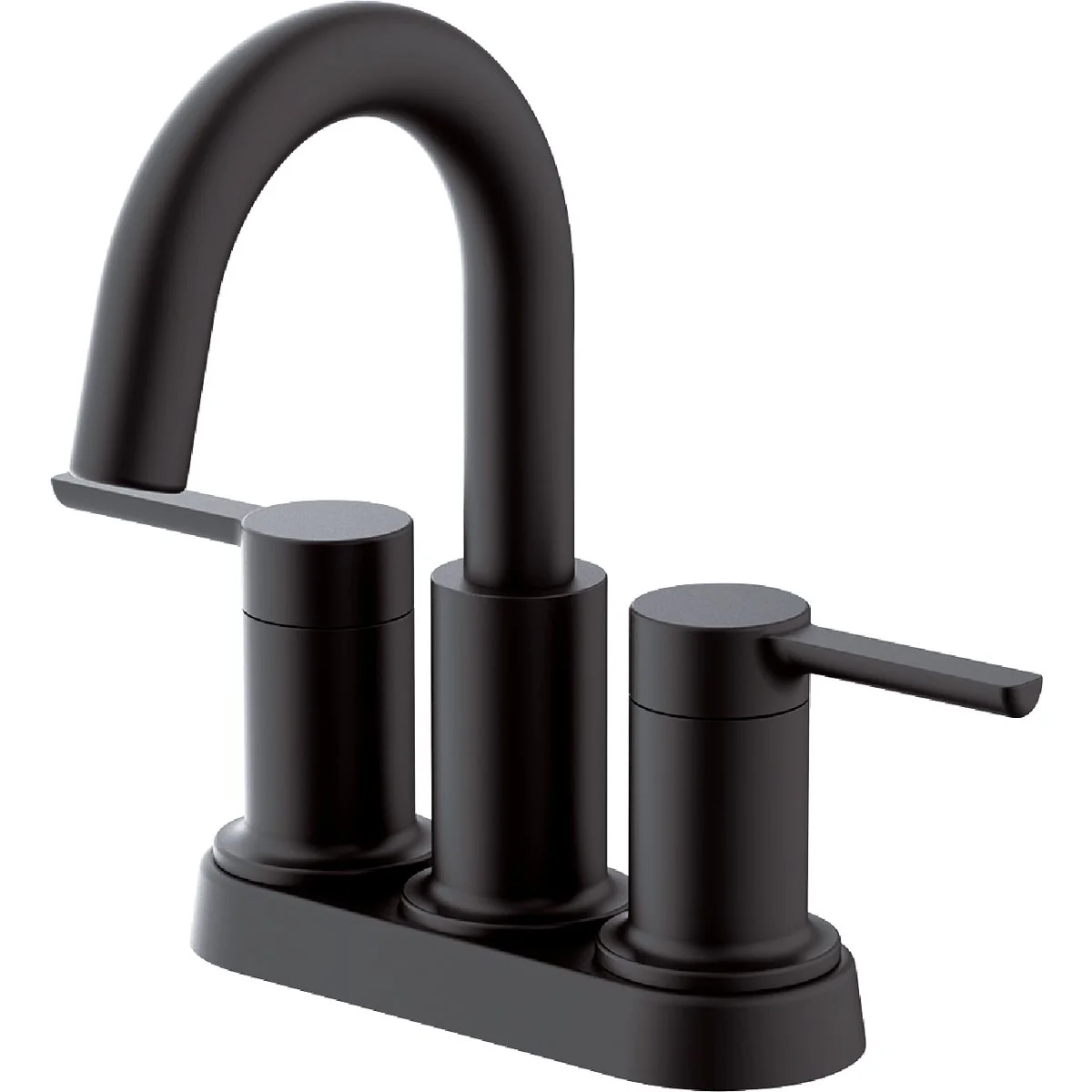 Classic Home Impressions Matte Black 2-Straight Handle Lever 4 In. Centerset Bathroom Faucet with Pop-Up Outstanding