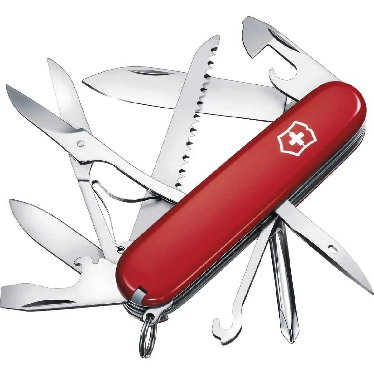 Smart Victorinox Fieldmaster 15-Function 3-1 2 In. Red Swiss Army Knife Excellent