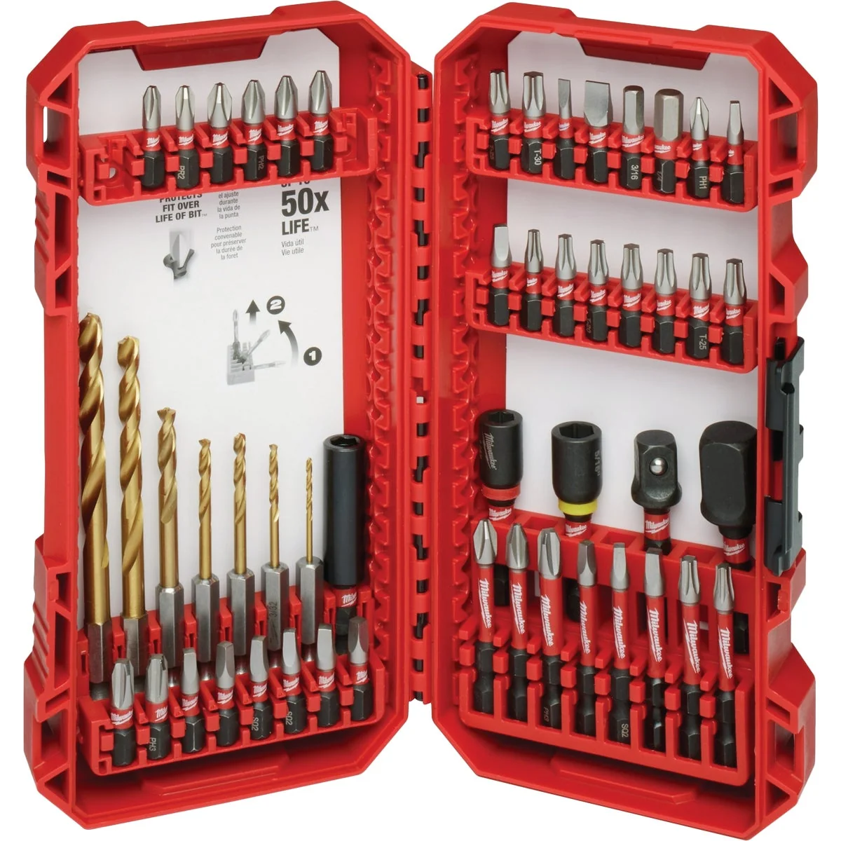 Innovative Milwaukee SHOCKWAVE Impact Duty Drill Drive Set 50-Piece Dependable