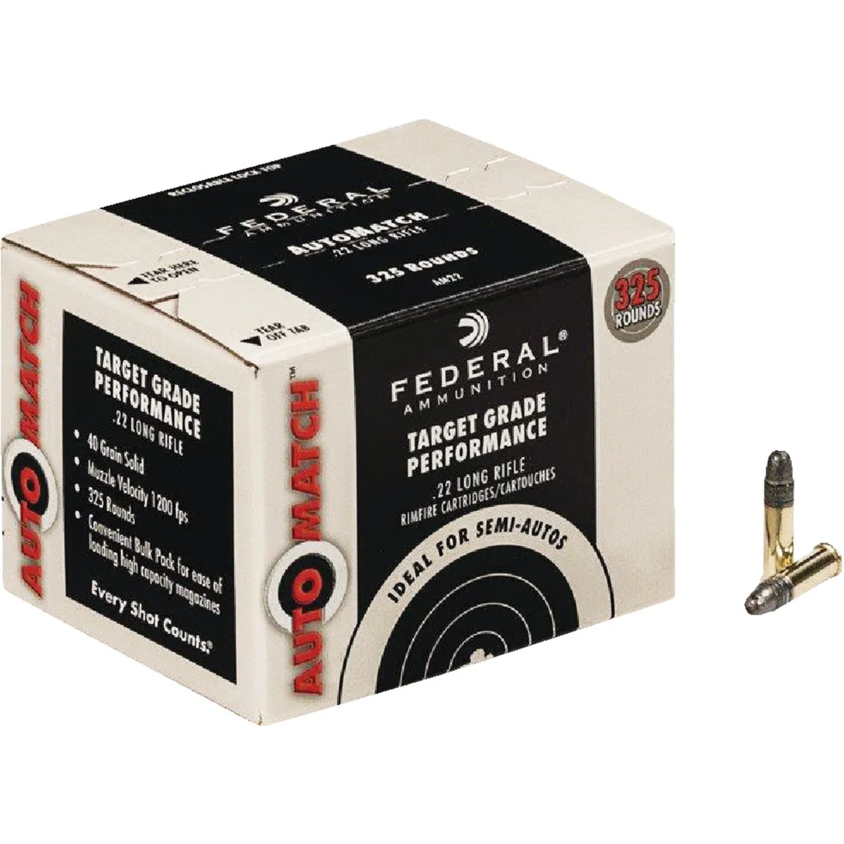 Soft Federal .22 LR 40 Grain Solid Rimfire Ammunition Cartridges Trusted