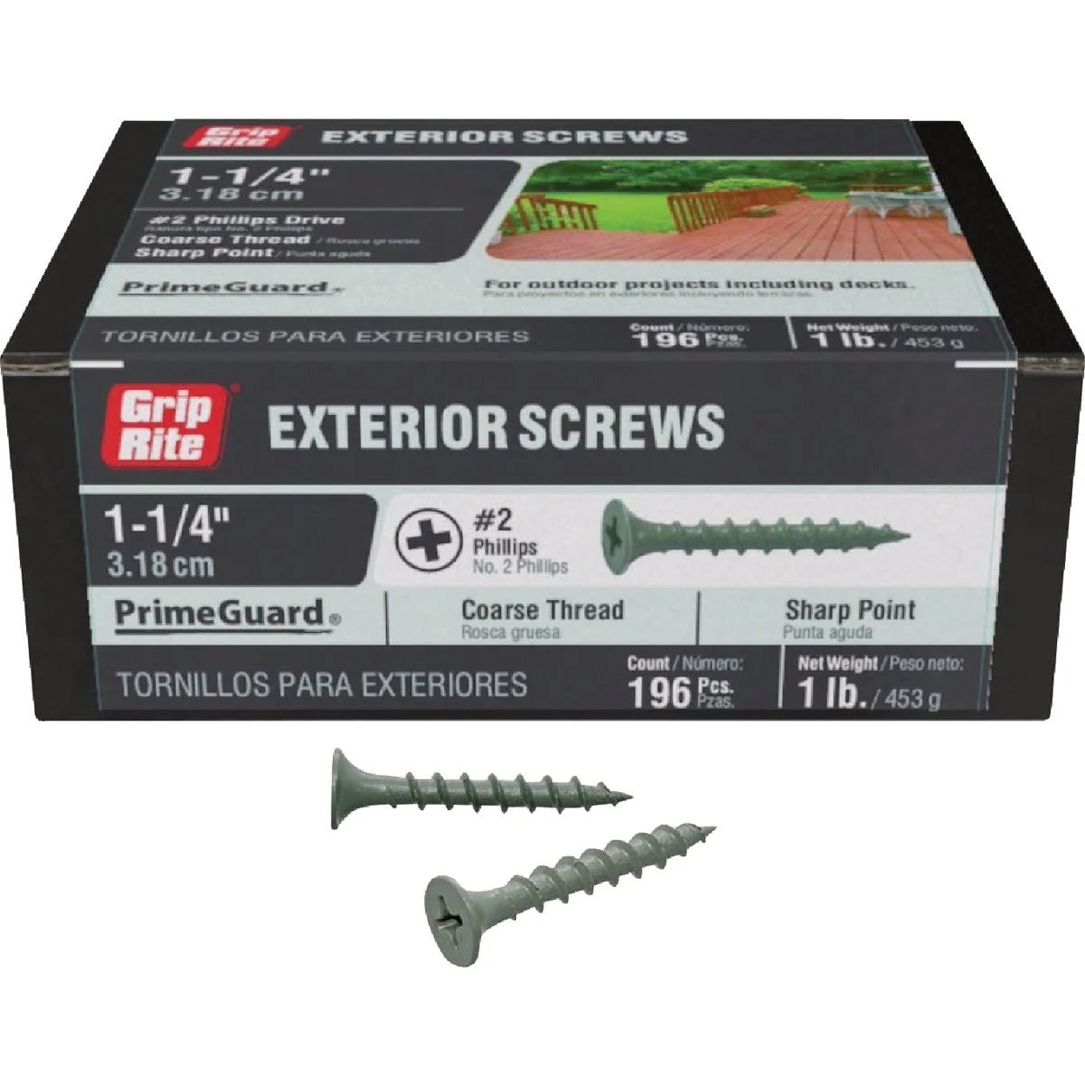 Detailed Grip-Rite PrimeGuard Ten 1-1 4 In. Exterior Screw 1 Lb. Superior