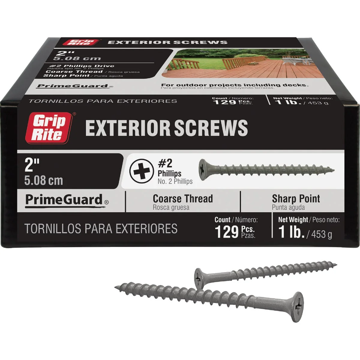 Powerful Grip-Rite PrimeGuard Ten 2 In. Exterior Screw 1 Lb. Trusted