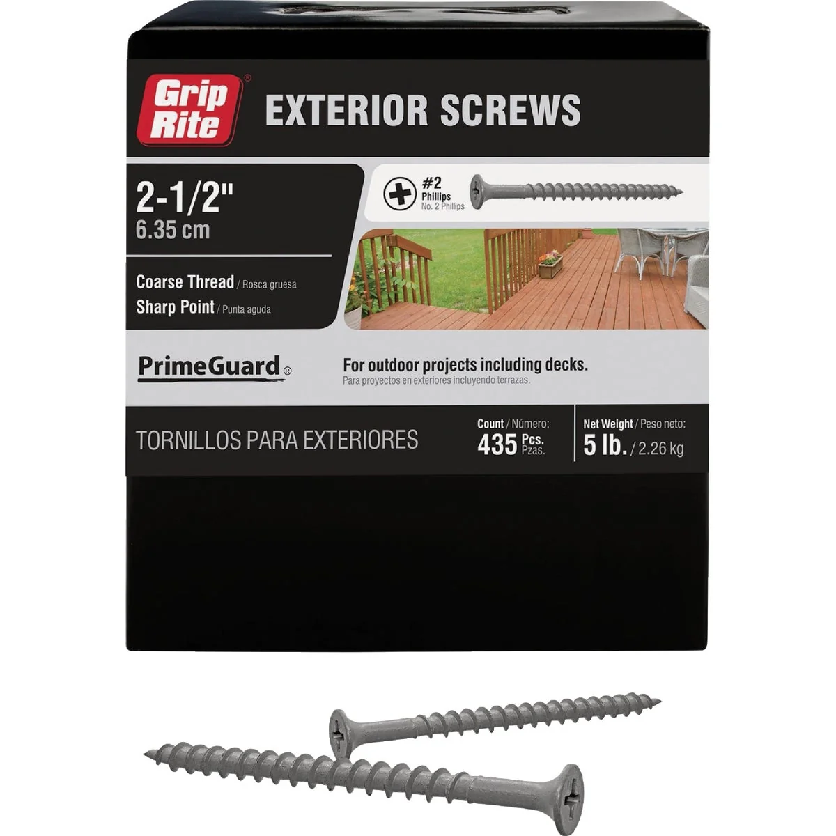 Traditional Grip-Rite PrimeGuard Ten 2-1 2 In. Exterior Screw 5 Lb. Trendy
