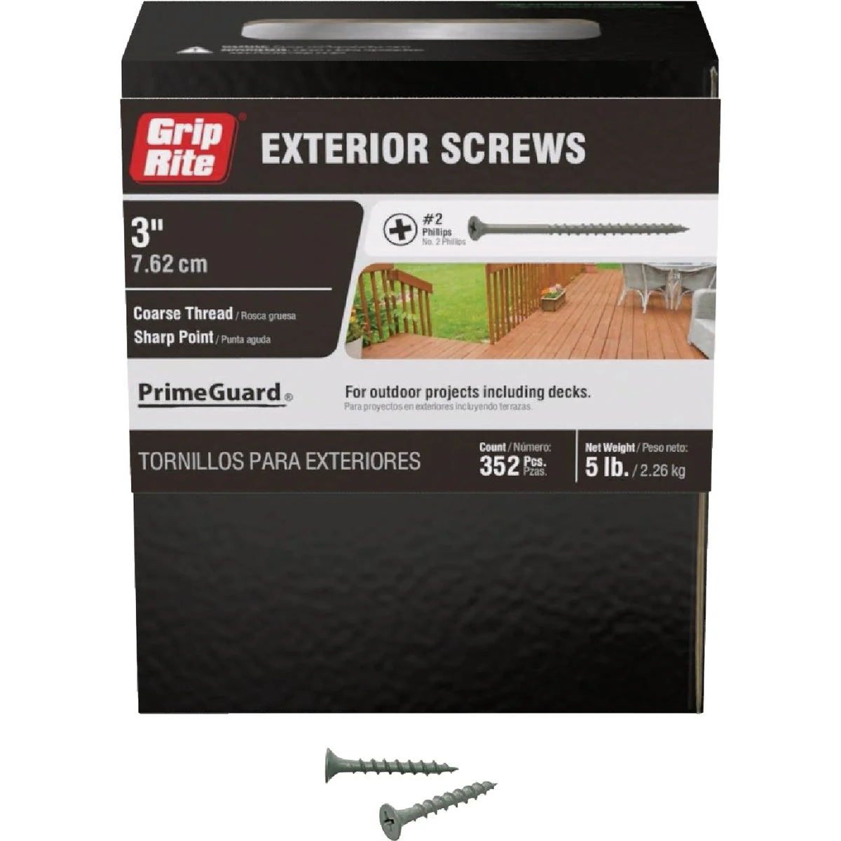 Practical Grip-Rite PrimeGuard Ten 1-1 4 In. Exterior Screw 5 Lb. Lightweight