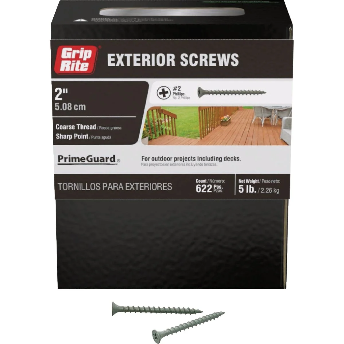 Healthy Grip-Rite PrimeGuard Ten 2 In. Exterior Screw 5 Lb. Reusable