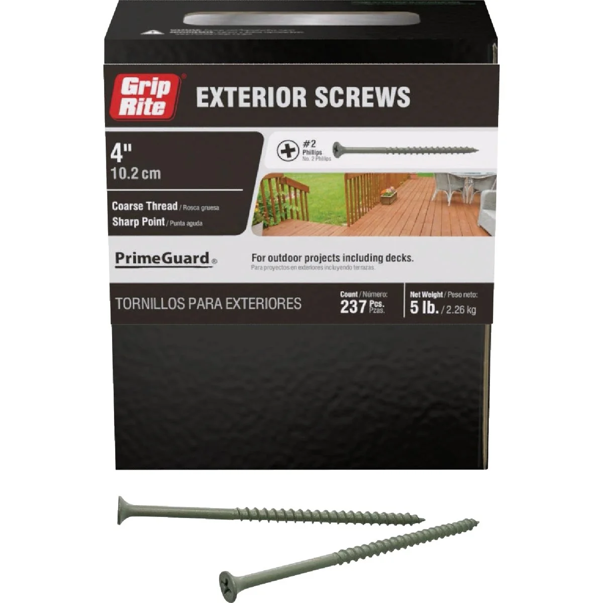 Reusable Grip-Rite PrimeGuard Ten 4 In. Exterior Screw 5 Lb. Elite