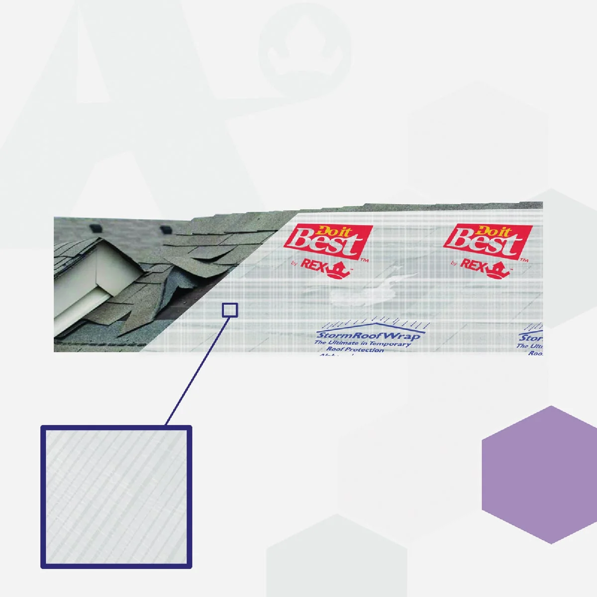 Contemporary Do it REX Wrap 10 Ft. x 300 Ft. StormRoof Wrap Temporary Roof Protection Tarp Elite