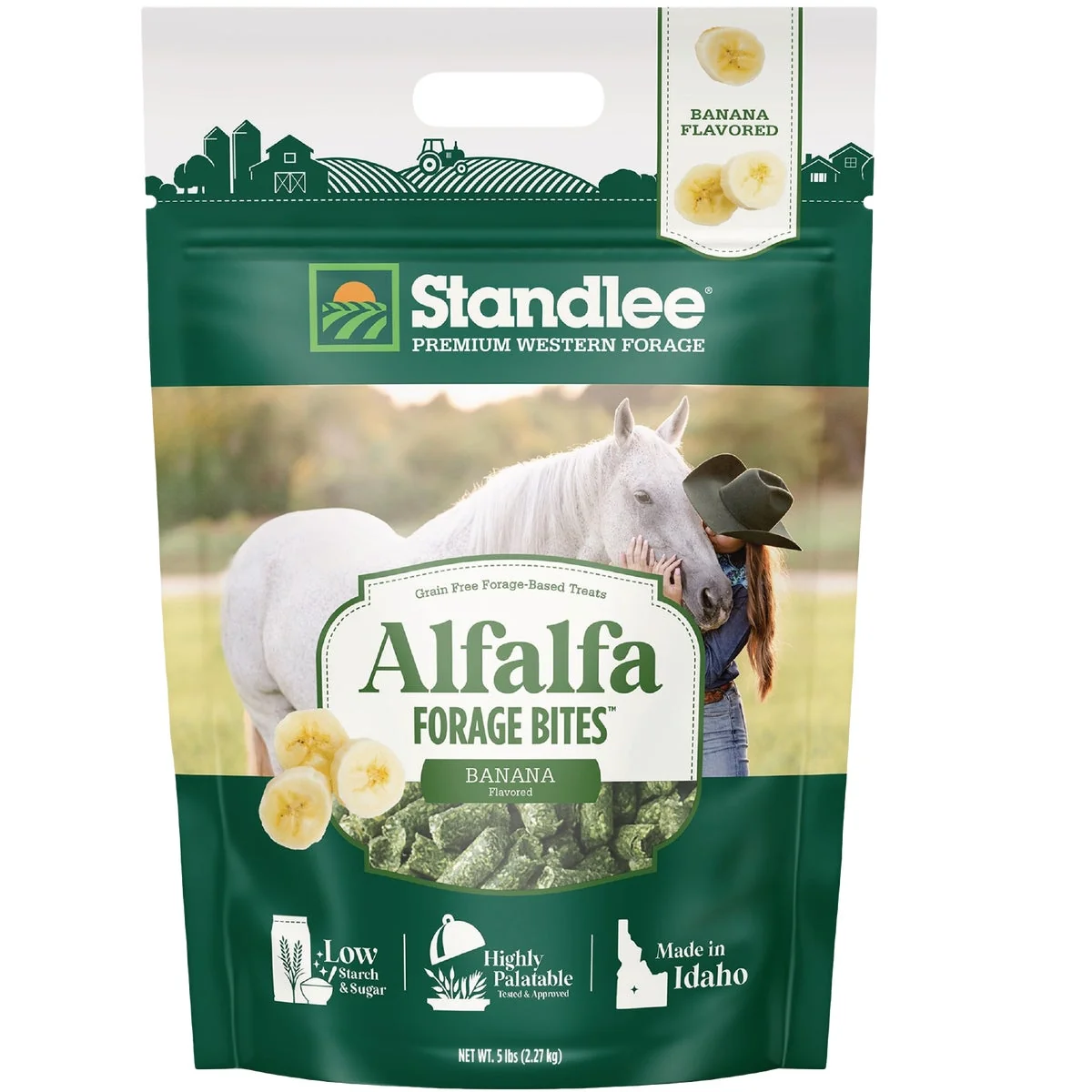 Effective Standlee Premium Western Forage 5 Lb. Banana Flavored Alfalfa Forage Bites Contemporary