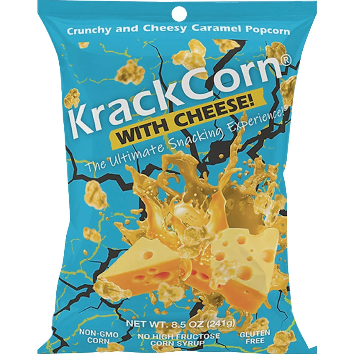Relaxed KrackCorn 8.5 Oz. Caramel Popcorn with Cheddar Cheese Smooth