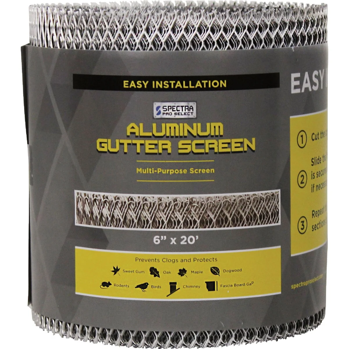 First-Class Spectra Pro Select 6 In. x 20 Ft. Universal Aluminum Gutter Screen Green