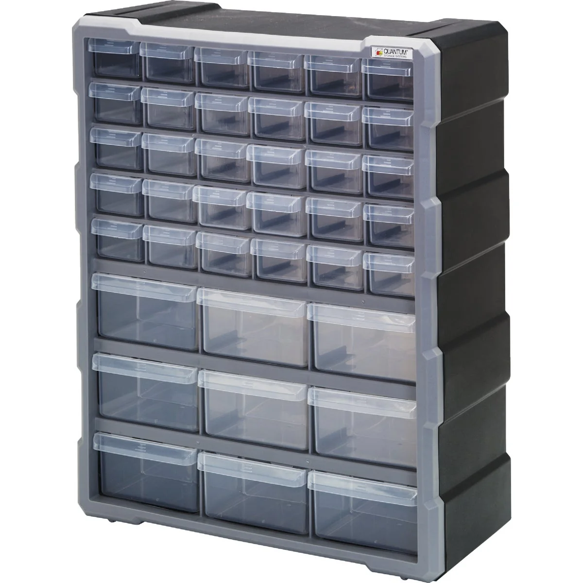 Outstanding Quantum Storage 39-Drawer Clear Plastic Parts Drawer Cabinet Flexible