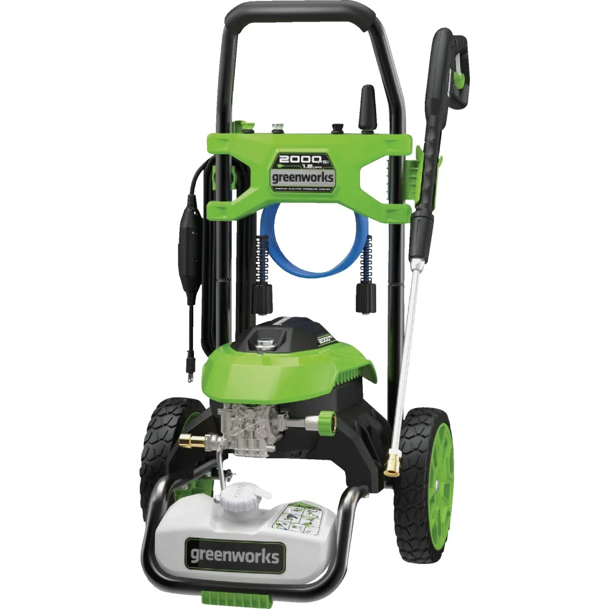 Easy-to-Use Greenworks 2000 PSI 1.2 GPM Heavy-Duty Cold Water Corded Electric Pressure Washer Luxury