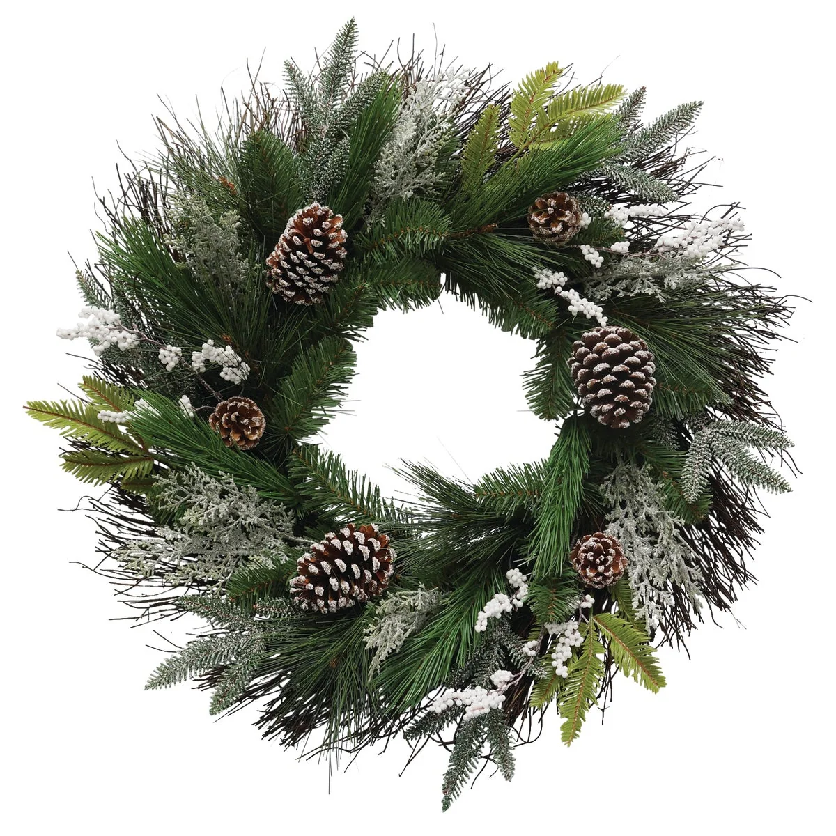 Detailed Gerson 30 In. Cone Cedar Grape Vine Artificial Wreath Efficient