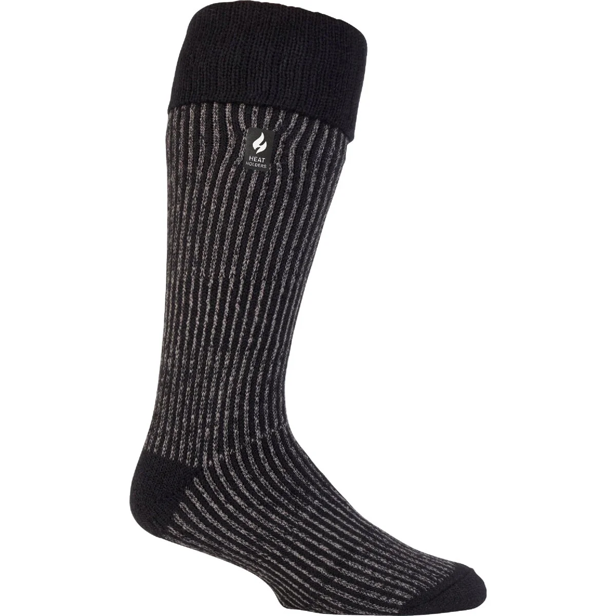 Excellent Heat Holders Chris Men’s 7 to 12 Black Boot Sock Fine
