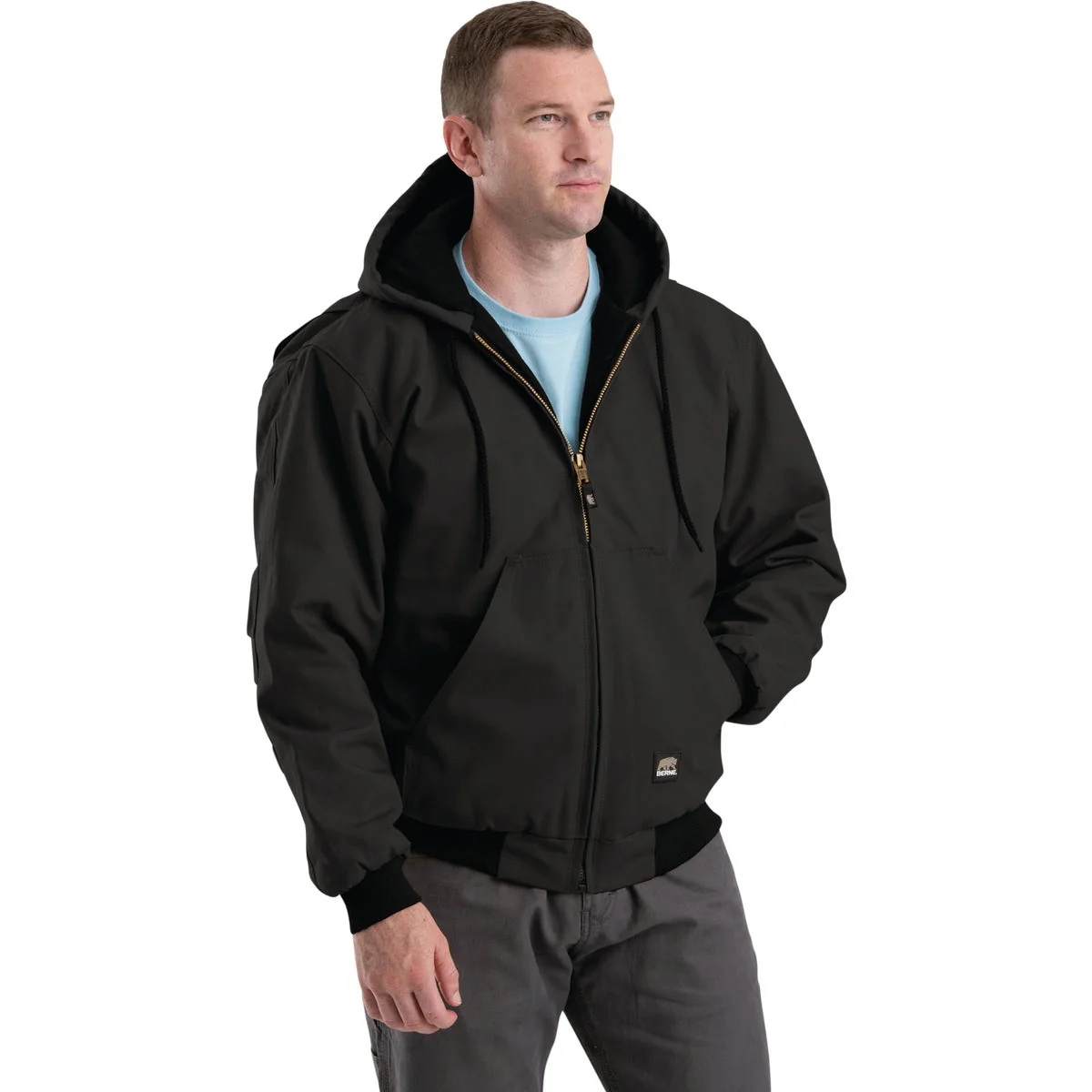 Top-Quality Berne Heritage Men’s XL Black Hooded Jacket Secure