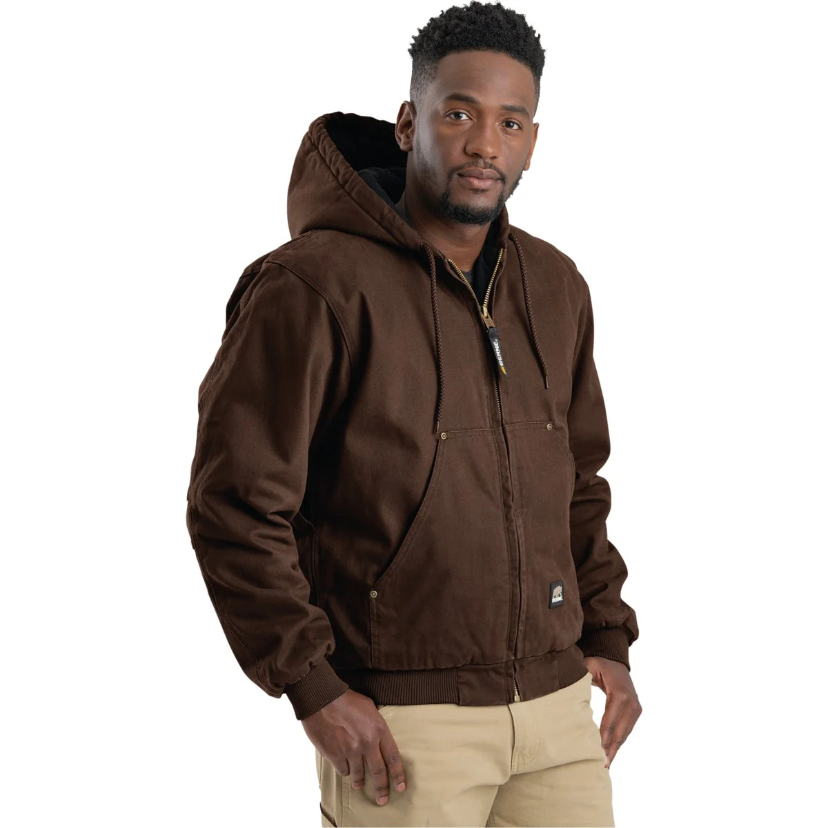 Refined Berne Heartland Men’s 2XL Bark Hooded Work Jacket Versatile
