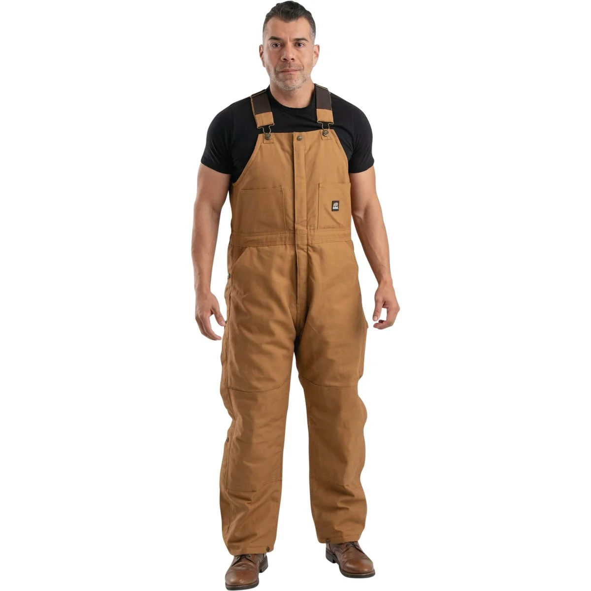 Fashionable Berne Men’s Medium Brown Duck Heritage Insulated Duck Bib Overalls Durable
