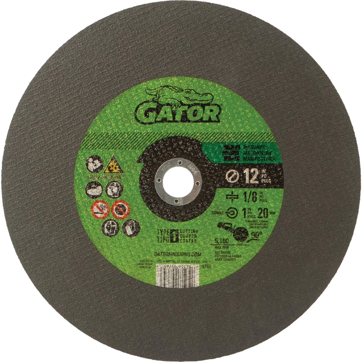 Certified Gator 12 In. x 1 8 In. x 1 In. Masonry Cut-Off Wheel Effective