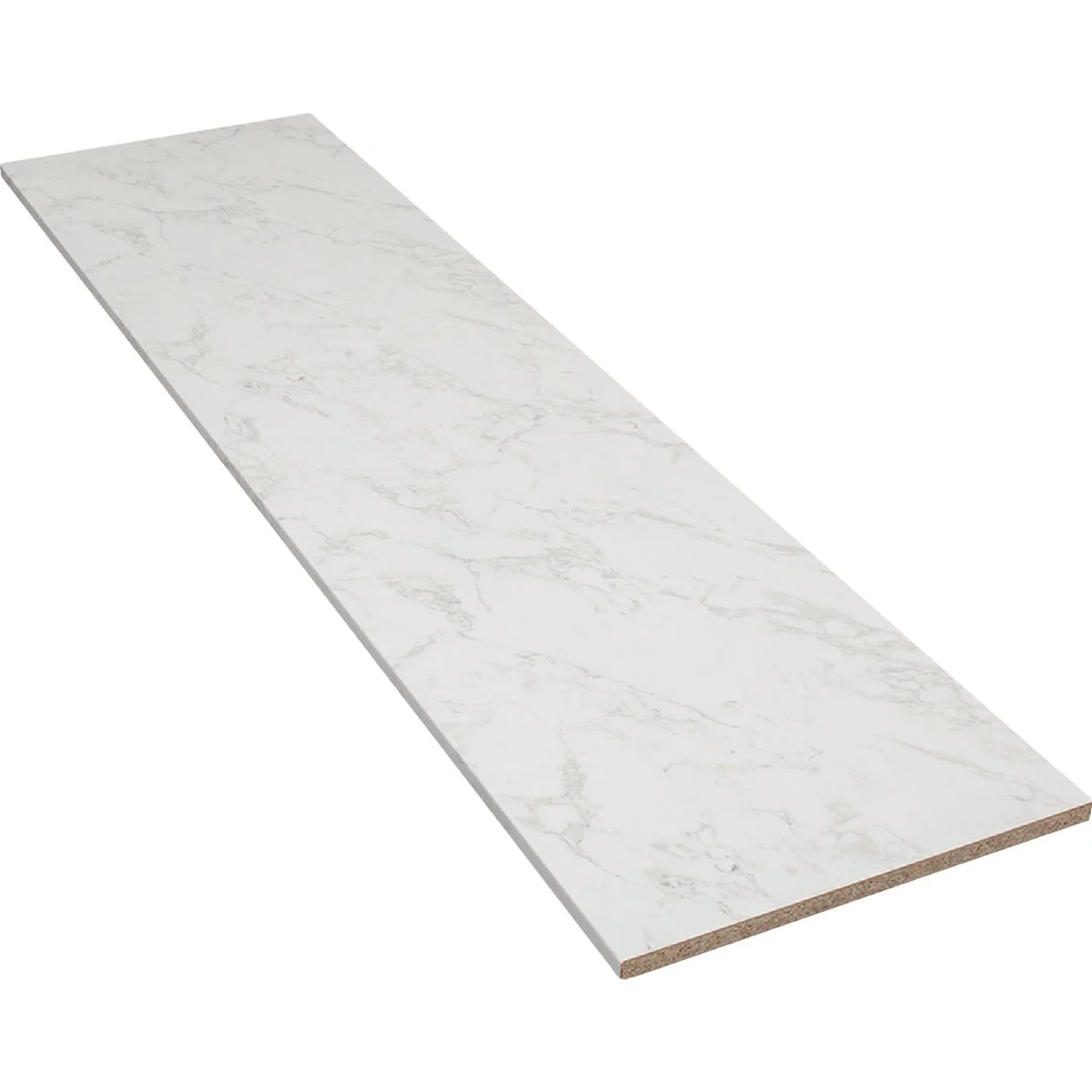 Advanced VT Industries Stretta 6 Ft. Laminate White Marble Countertop Solid