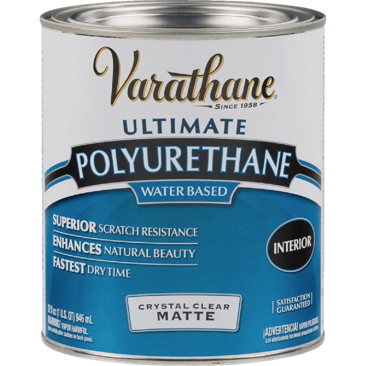 Lightweight Varathane Matte Low Odor Water Based Interior Polyurethane 1 Qt. Top-Quality