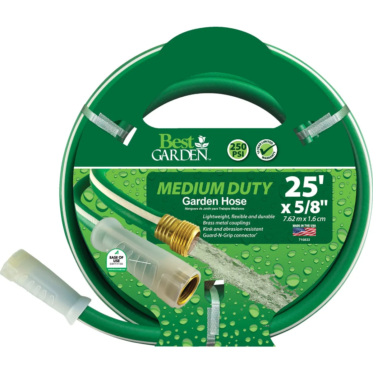 Optimized Garden 5 8 In. Dia. x 25 Ft. L. Medium-Duty Vinyl Garden Hose W Guard-N-Grip High-Performance