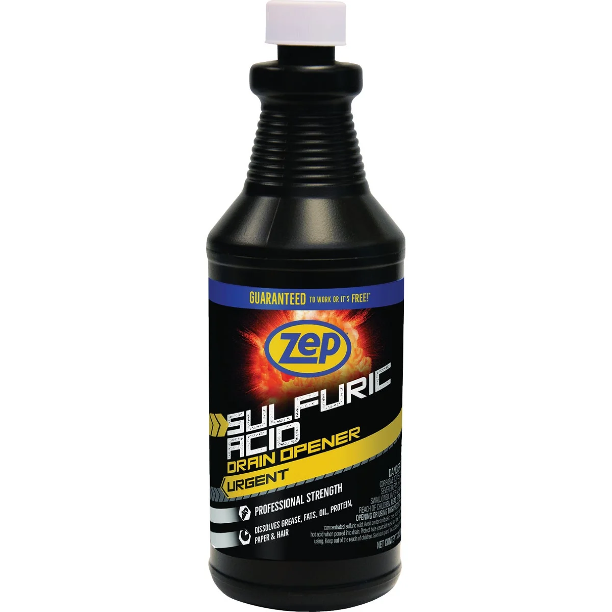 First-Class Zep 32 Oz. Sulfuric Acid Drain Opener Reusable