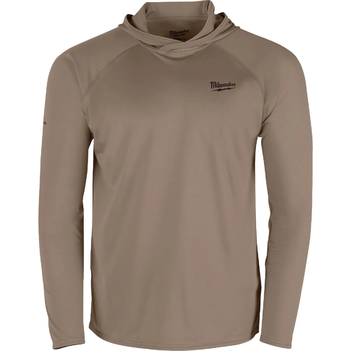 Pure Milwaukee Workskin Large Sandstone Hooded Men’s Sun Shirt Sophisticated