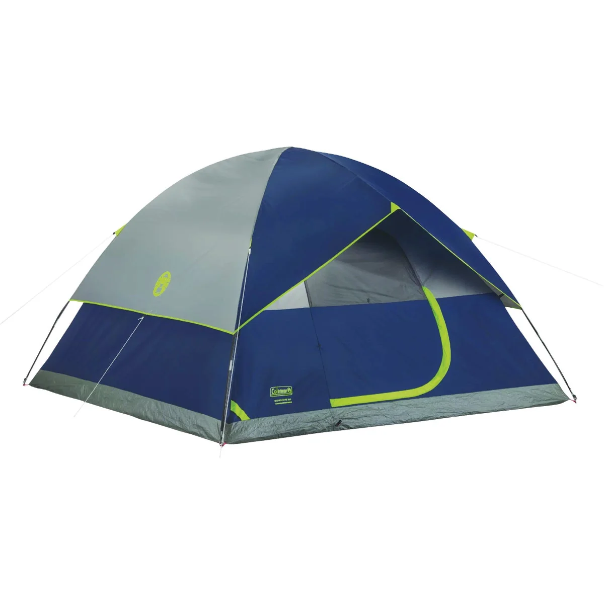 Green Coleman Sundome 6-Person Dome Tent Navy Gray Secure