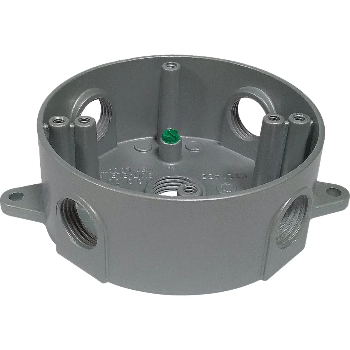Artisan Southwire 4 In. Dia. 1 2 In. 5-Outlet Gray Weatherproof Round Box Elegant