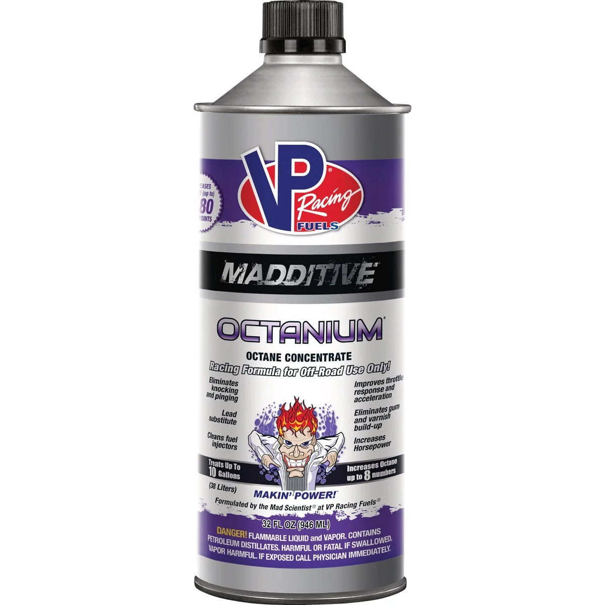 Crafted VP Racing Fuels Madditive Octanium 1 Qt. Lead Substitute Lightweight