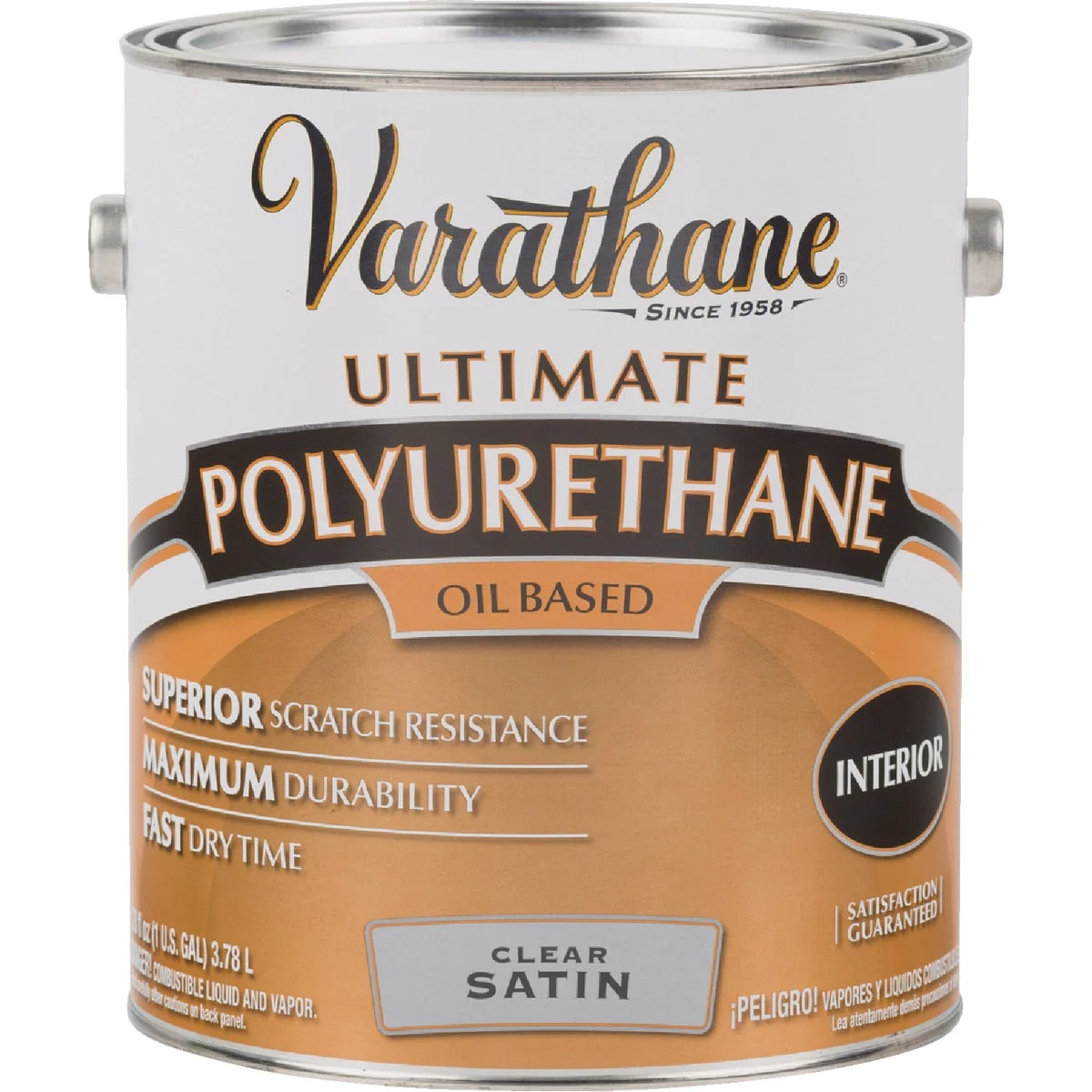 Recyclable Varathane Satin Clear 275 VOC Oil-Based Interior Polyurethane 1 Gal. Long-Lasting