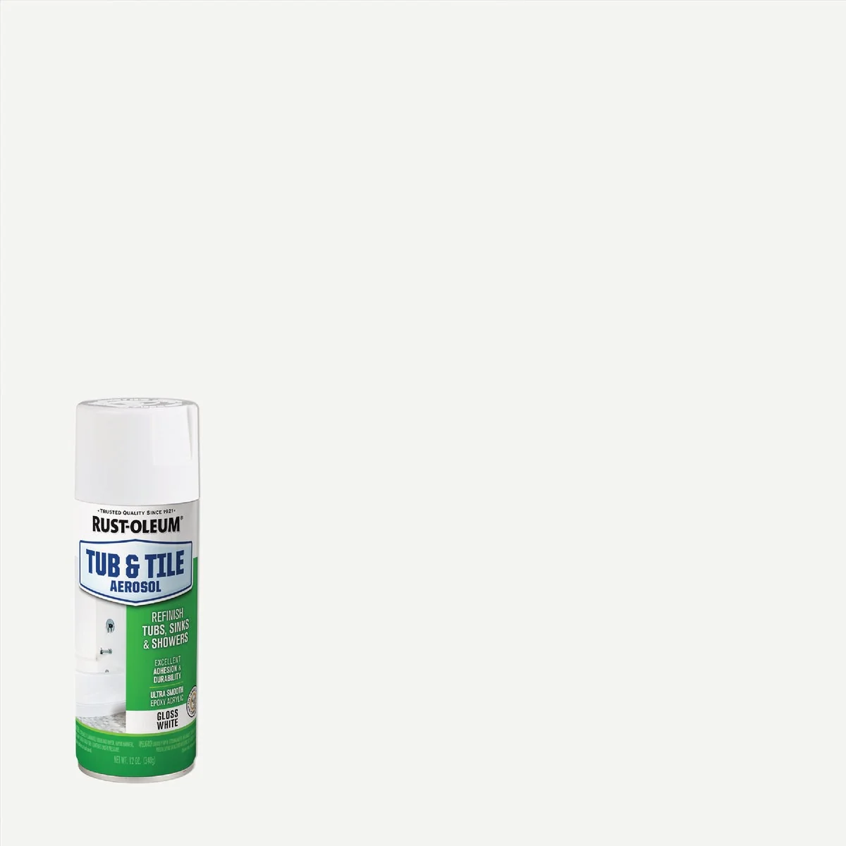 High-Performance Rust-Oleum 12 Oz. Tub and Tile Aerosol Gloss White Spray Paint Detailed
