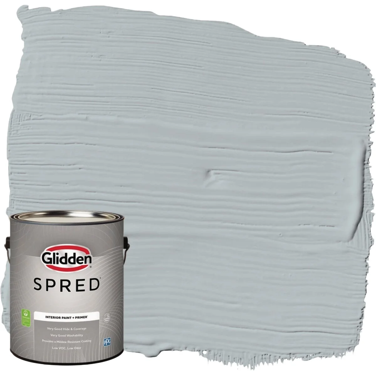 Pure Glidden Spred Interior Grab-N-Go Paint Primer Semi-Gloss Paint Gray Frost 1 Gal. Expertly Made