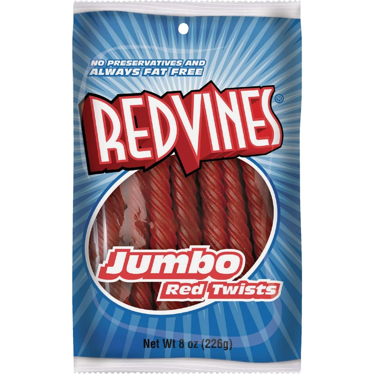 Enhanced Red Vines 8 Oz. Jumbo Red Twist Licorice Candy Carefully Designed