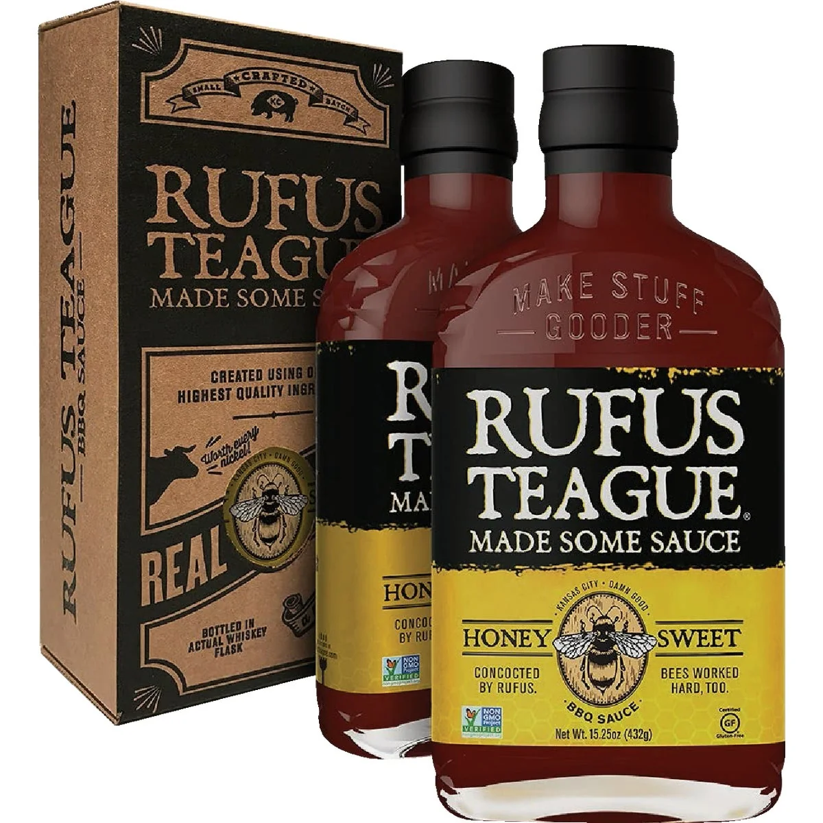 Classic Rufus Teague Honey Sweet 15.25 Oz. BBQ Sauce Recyclable