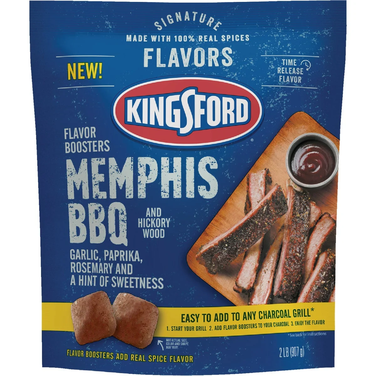 Eco-Friendly Kingsford Signature Flavors 2 Lb. Memphis BBQ Charcoal Flavor Boosters Fine