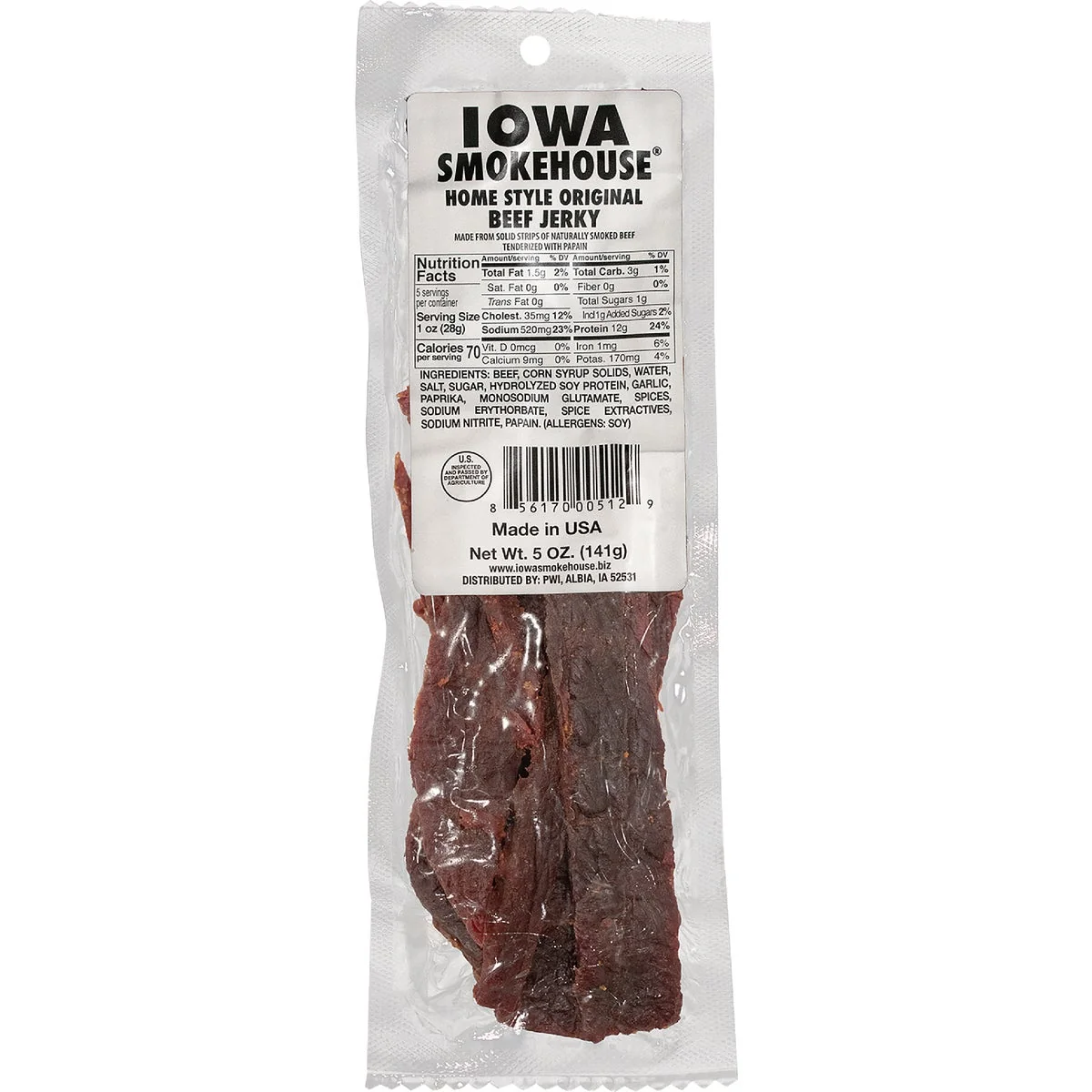 Versatile Iowa Smokehouse 5 Oz. Homestyle Beef Jerky Specialty