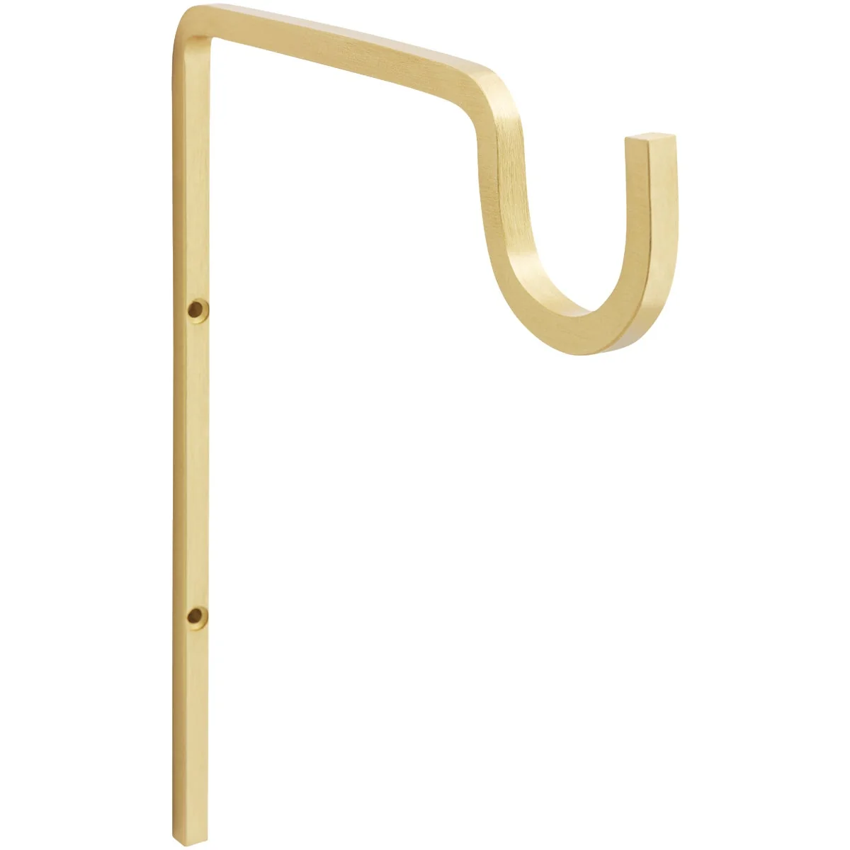 Modern National 2646 9 In. Brushed Gold Steel Extended Wall Hook Plant Hanger Powerful