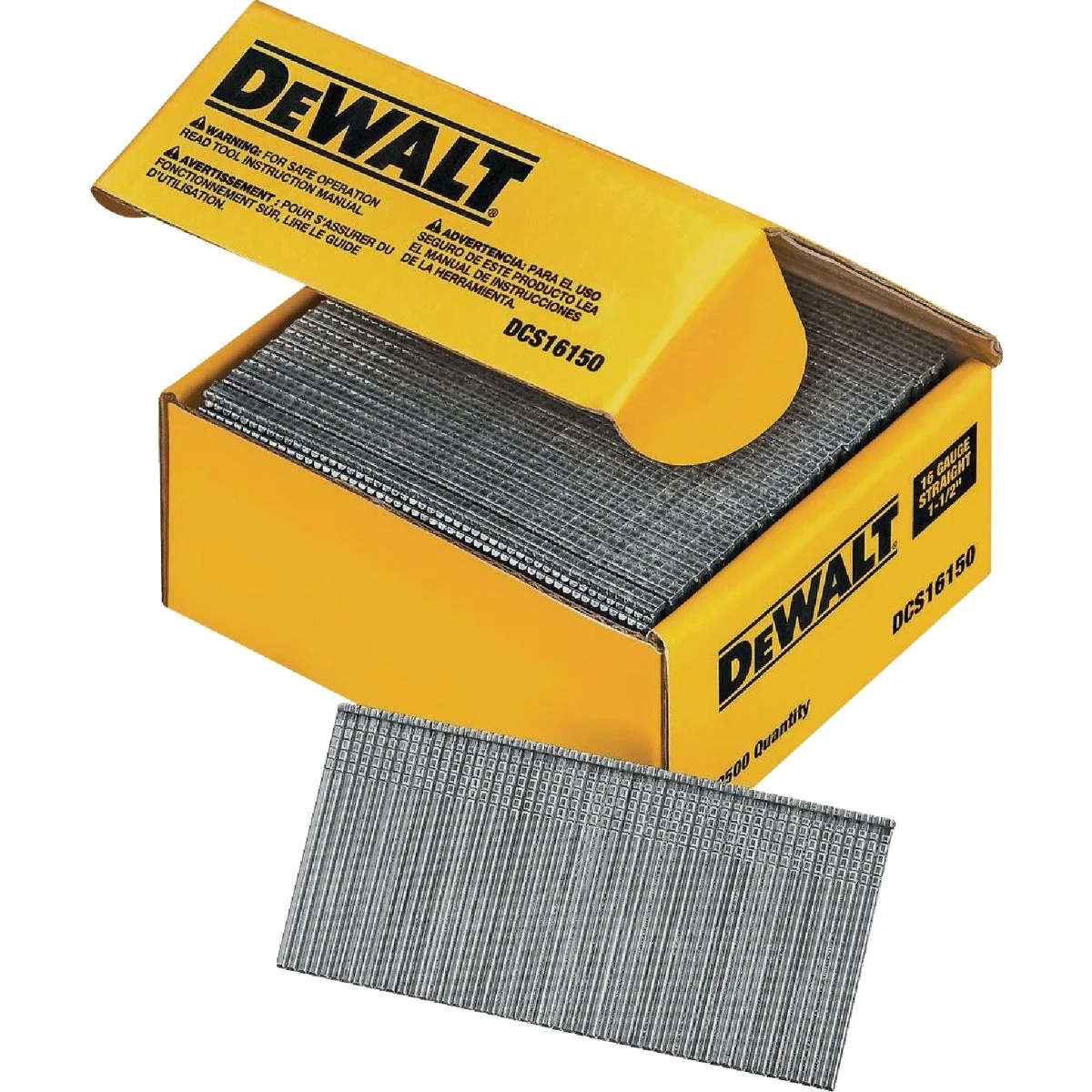 Exceptional DEWALT 1-1 2 In. 16-Gauge Galvanized Straight Finish Nails 2500 Ct. Fine Crafted
