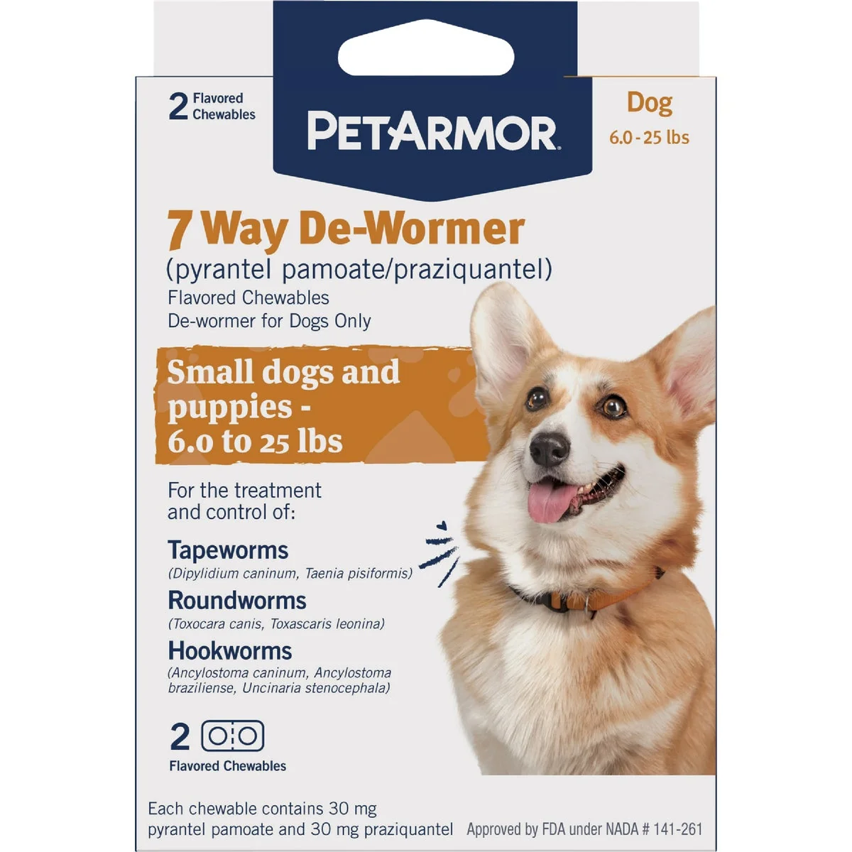 Premium Material PetArmor 7-Way De-Wormer for Small Dogs Puppies 2-Pack Exclusive