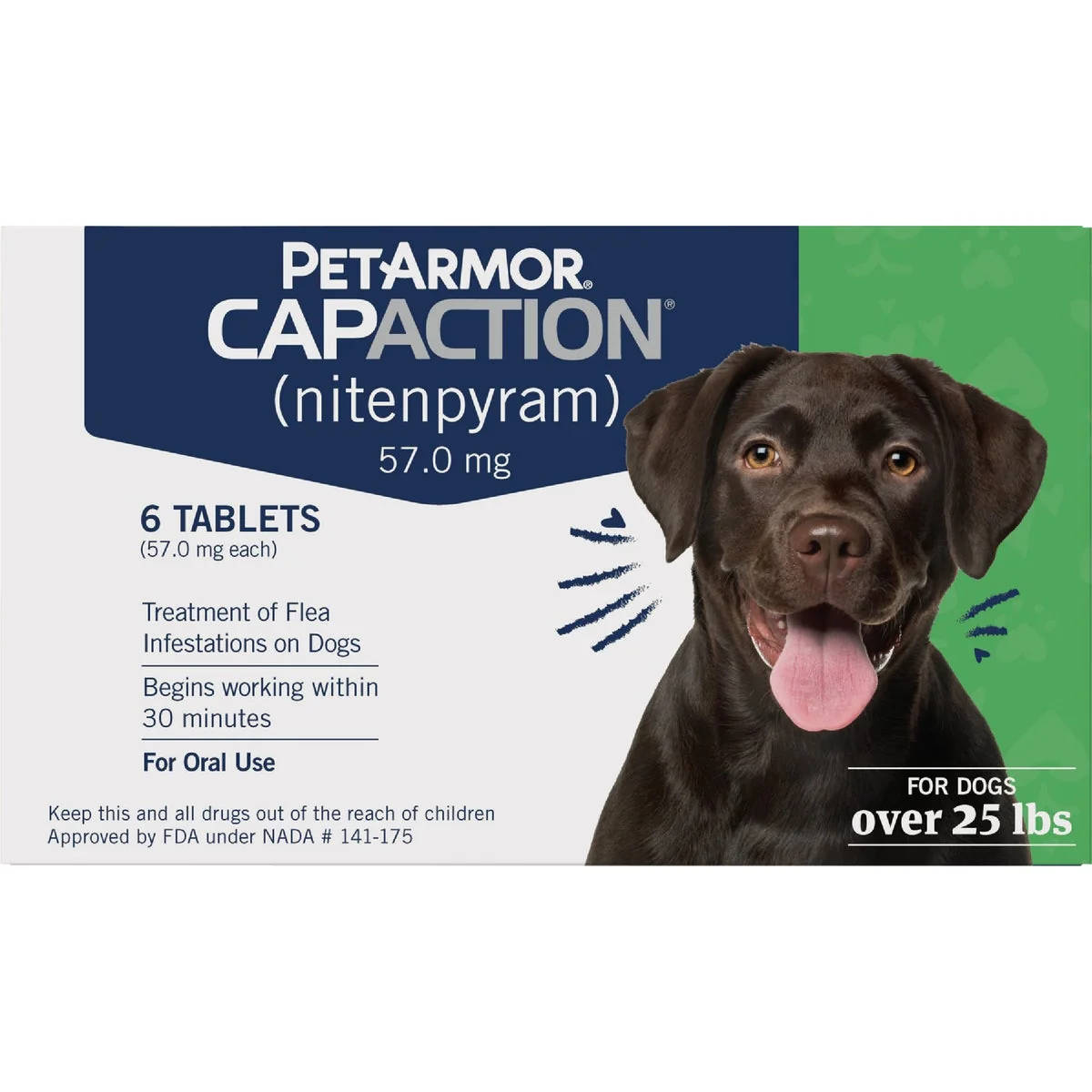 Soft PetArmor CapAction Over 25 Lb. Dog Flea Tabs 6-Pack Relaxed