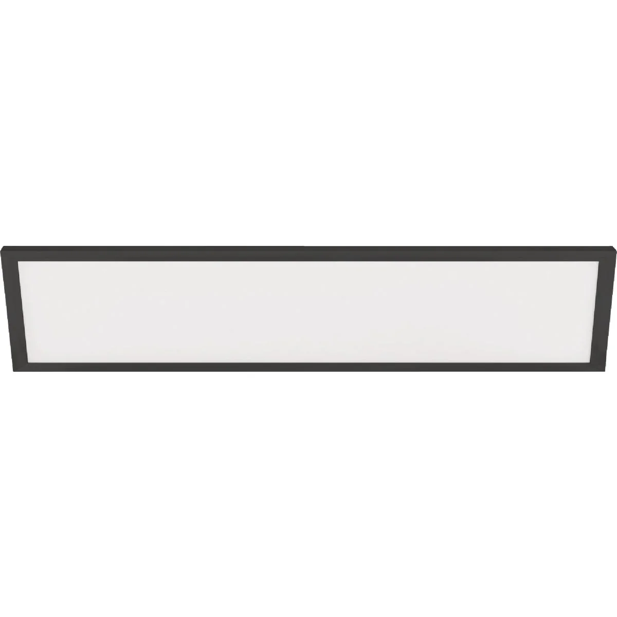 Secure Feit Electric Edge-Lit 1 Ft. W. x 4 Ft. L. Matte Black Dimmable 6-Way LED Flush Mount Light Next-Generation
