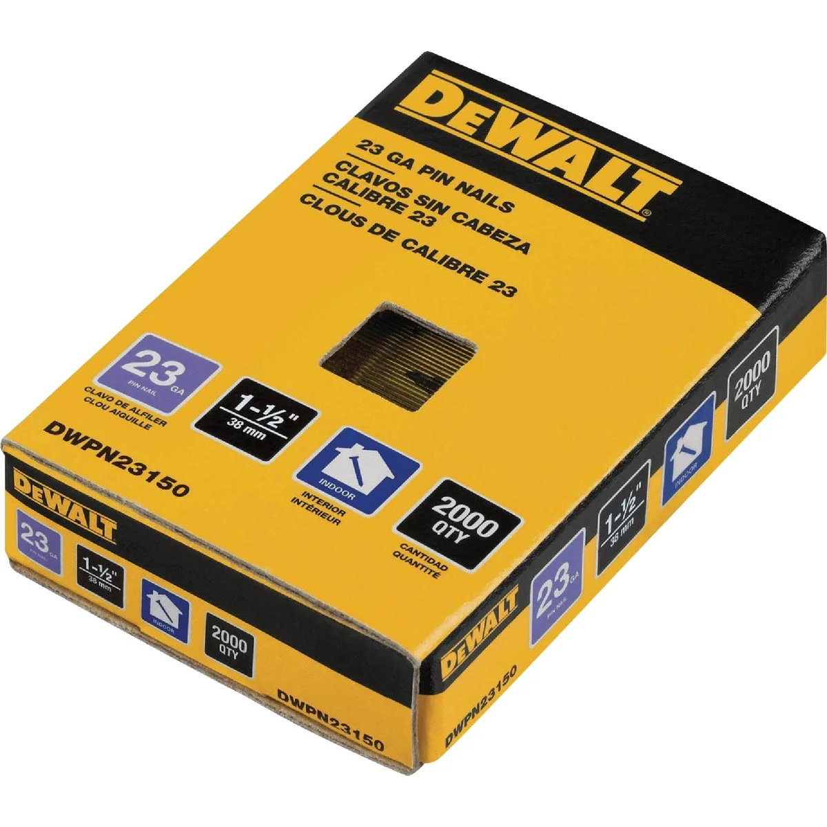High-Grade DEWALT 1-1 2 In. 23-Gauge Bright Pin Nail 2000 Ct. Prestigious