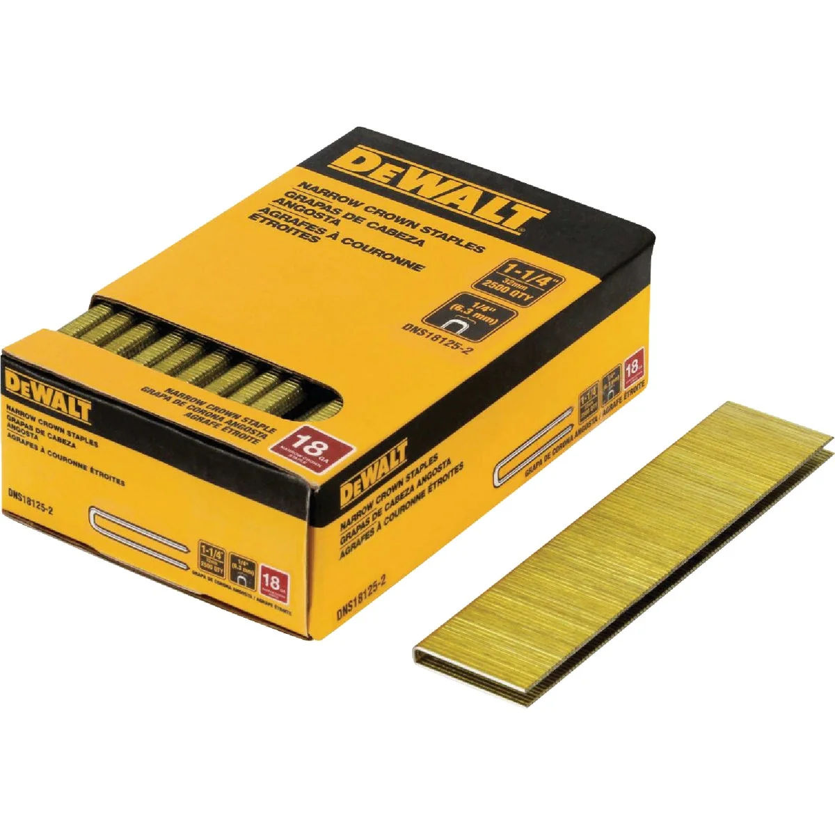 Trusted DEWALT 1 4 In. x 1-1 4 In. 18-Gauge Collated Crown Staples 2500 Ct. Minimalist