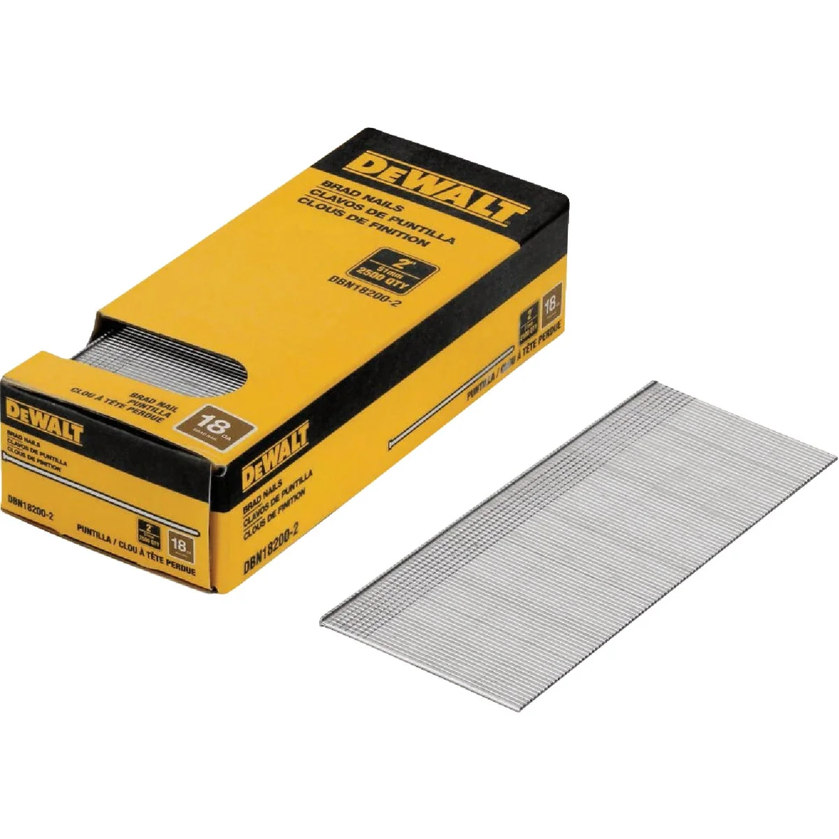Specialty DEWALT 2 In. 18-Gauge Coated Brad Nails 2500 Ct. Reusable