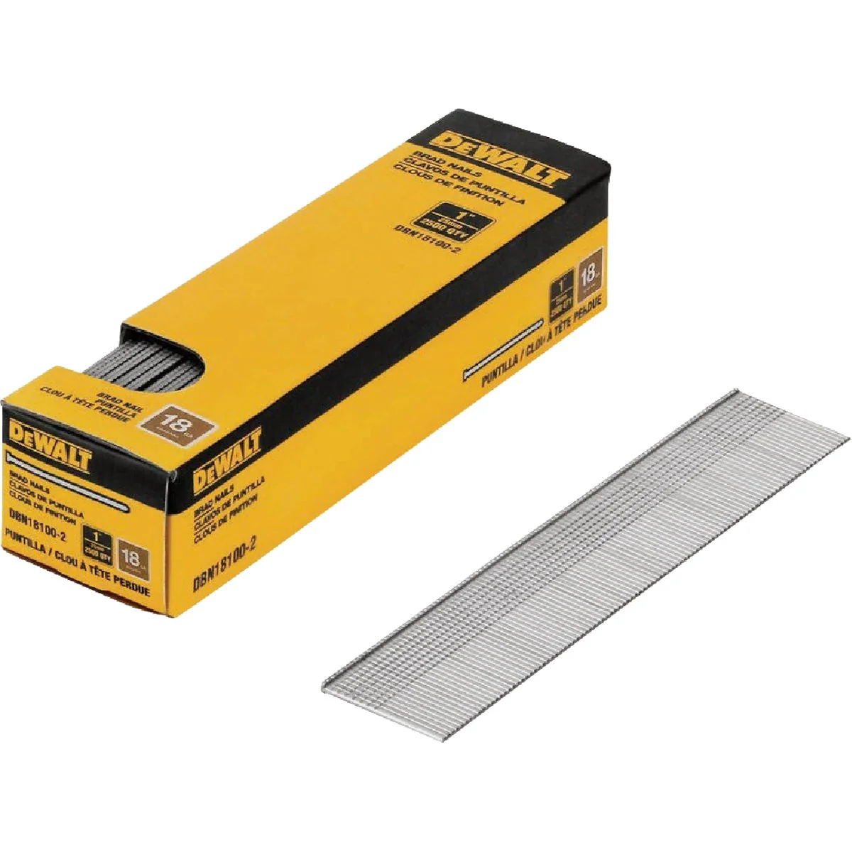 Crafted DEWALT 1 In. 18-Gauge Coated Brad Nails 2500 Ct. Detailed