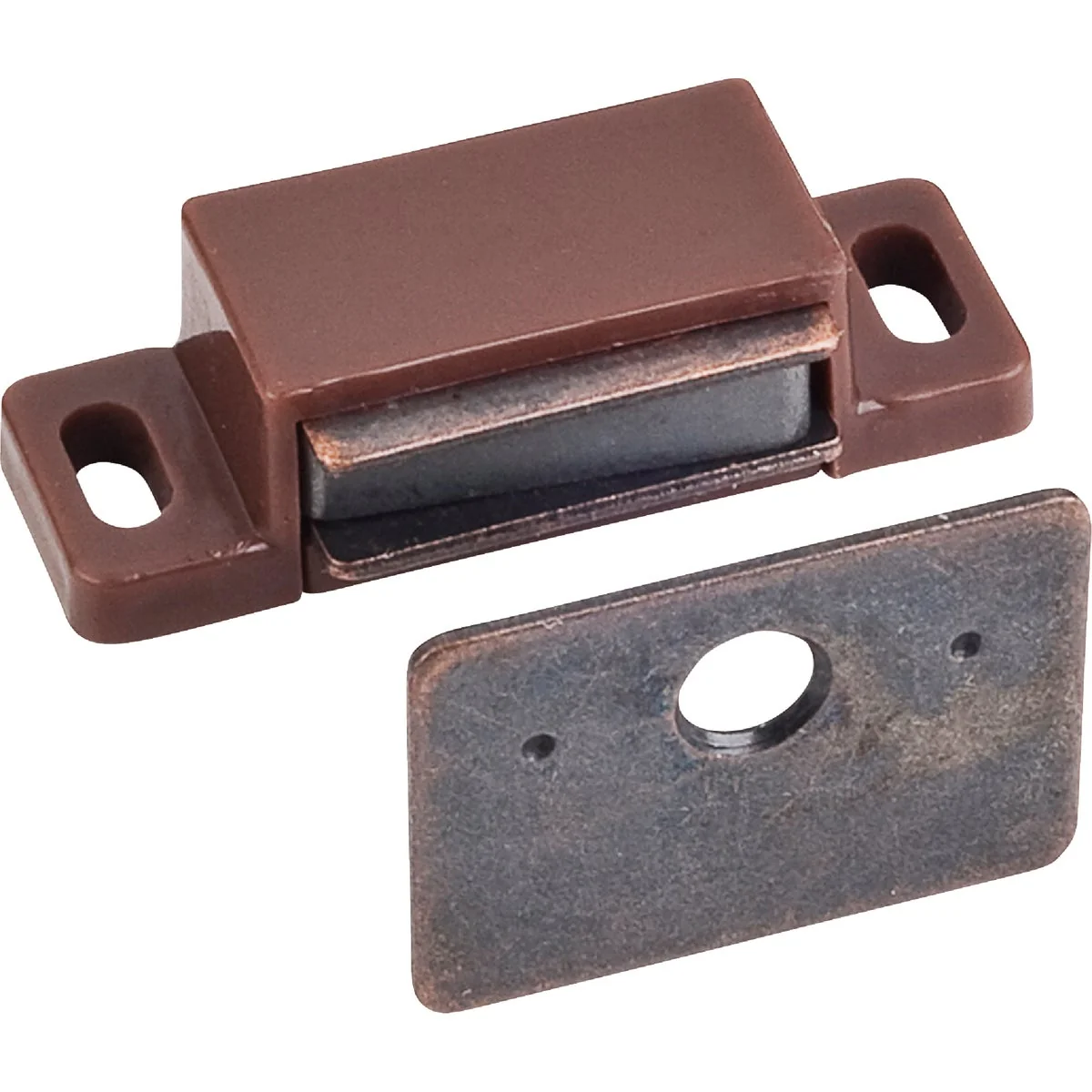 Fine Crafted Hardware Resources 15 Lb. Capacity Brown Bronze Single Magnetic Catch Sophisticated