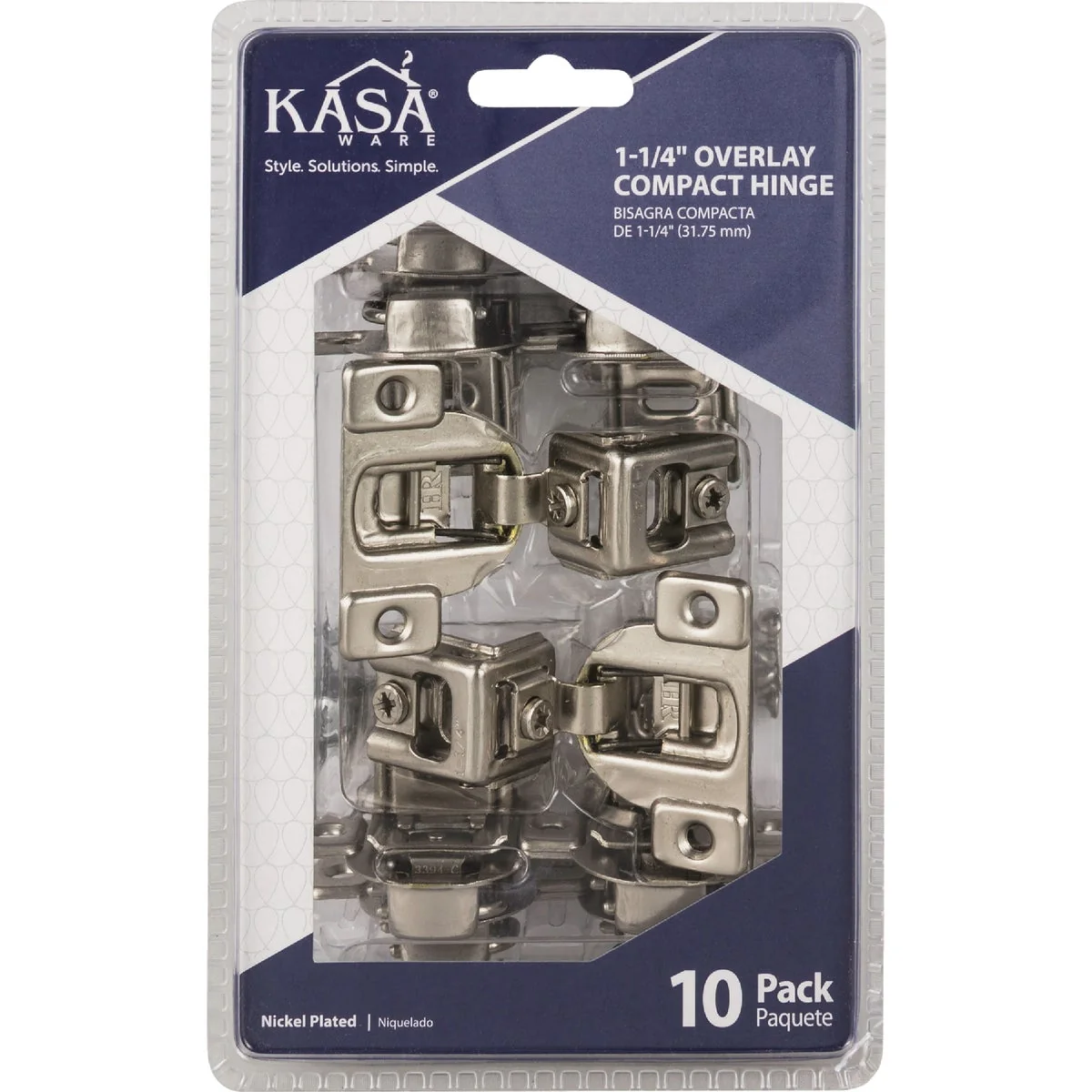 Unique KasaWare 1-1 4 In. Overlay Compact Hinge 10-Pack Certified